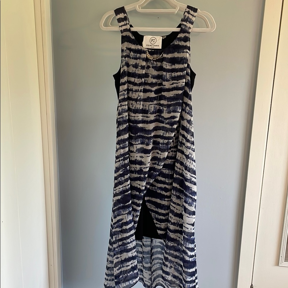 Point Zero Navy and White Sleeveless Maxi Dress, size medium - Picture 5 of 15